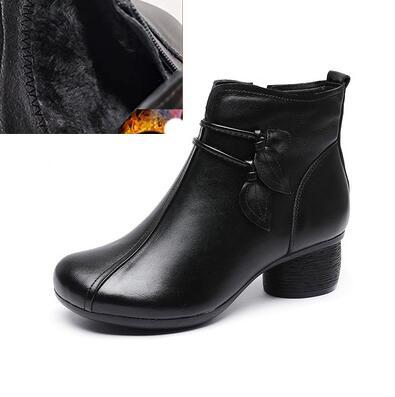 Women's Thick Heel Plush Warm Boots LadyShow.Store