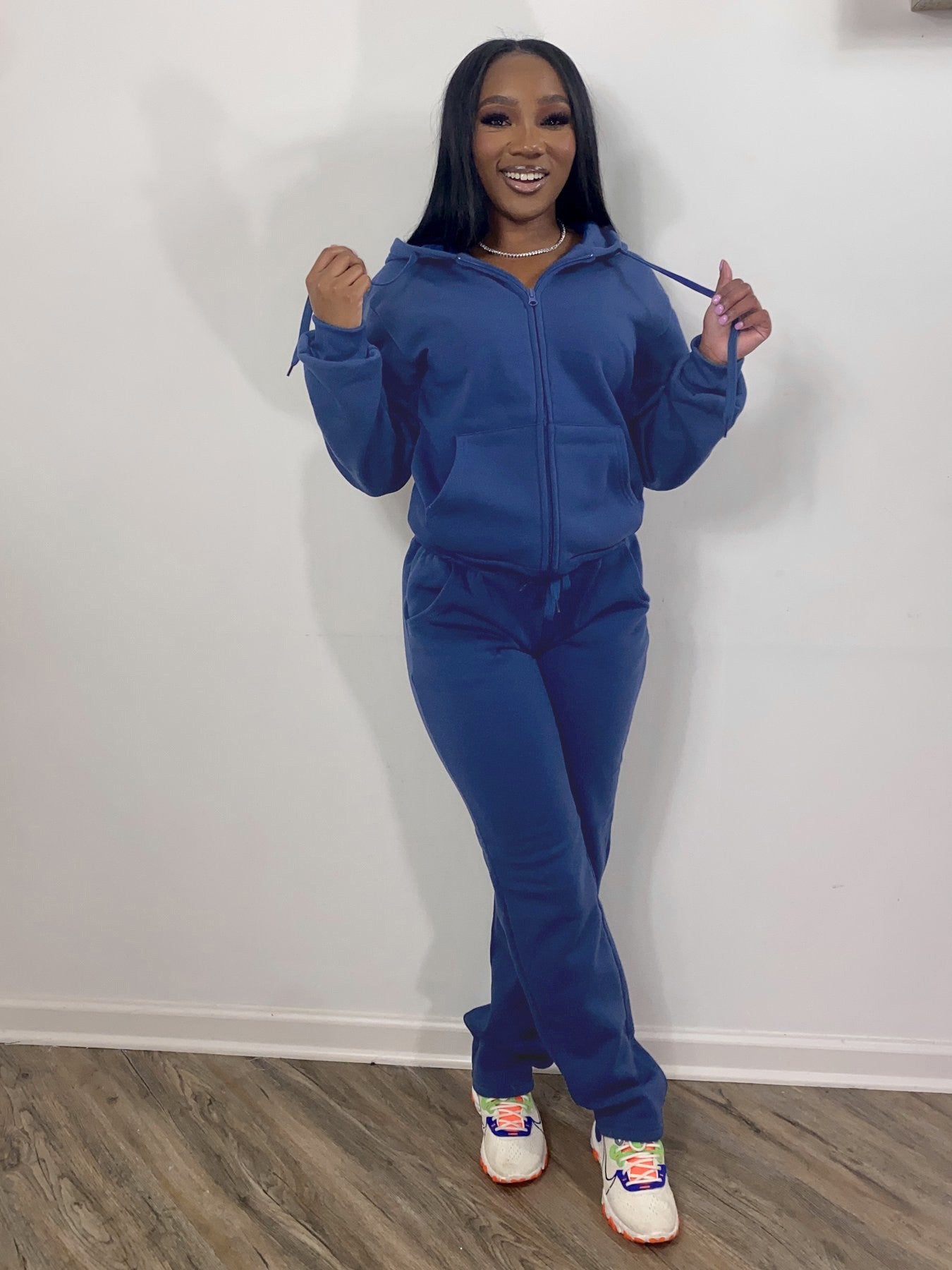 Women Sweatsuit Set 2 Piece Outfits Casual Hoodies Tops And Sweatpants Jogger Tracksuits Loose Trousers Accent Plus