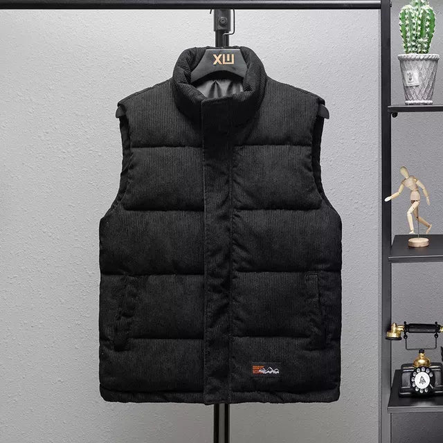 Men's Thick Corduroy Vest - Warm & Breathable Striped Jacket Pi-Mart