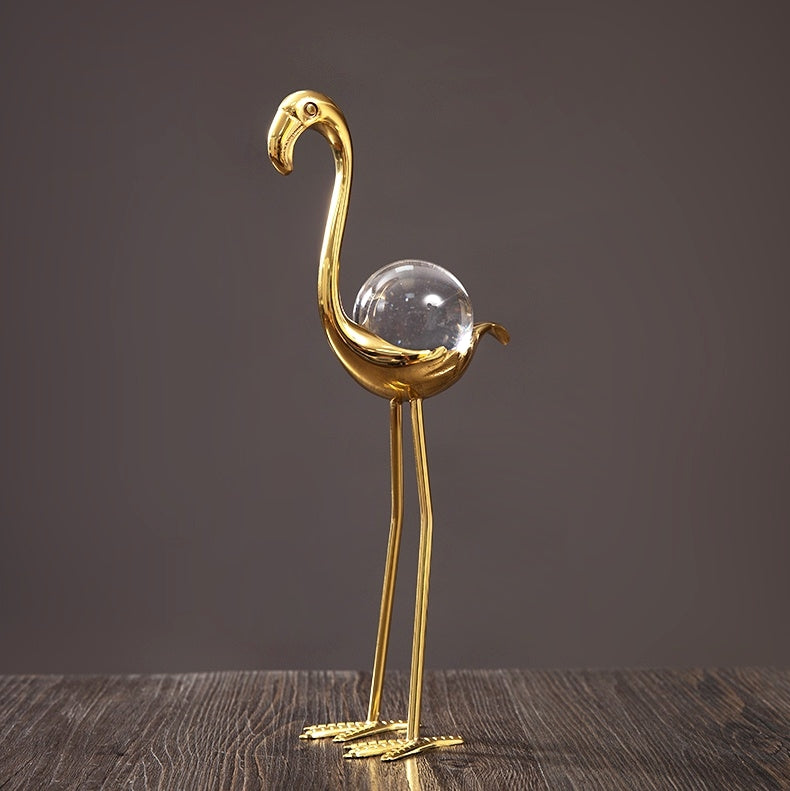 Flamingo Crystal Ball Light Luxury Home Decoration CJD