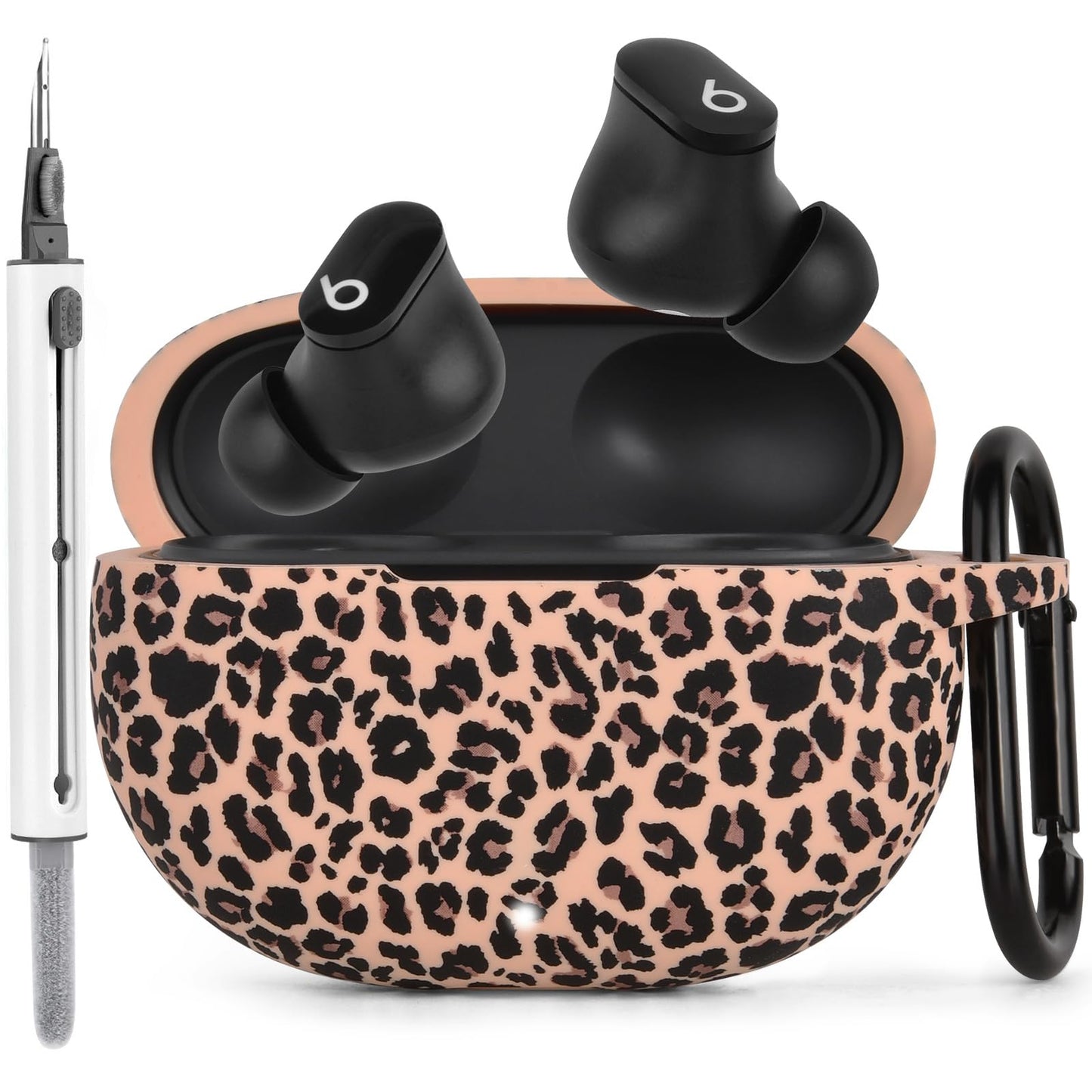 AIRSPO Silicone Case Compatible with Beats Studio Buds Case/Beats Studio Buds+ Case 2021/2023 with Cleaning Pen Soft Protective Cover for Beats Wireless Earbuds with Keychain LuxuryLifeWay Online Store