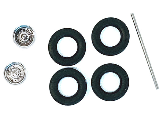 Rear Wheelset Planetary Chrome 1/87 (HO) Plastic Model by Promotex-1