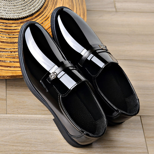 Dress Leather Shoes With A Mirror Like Slip On Design Best YouTube Store