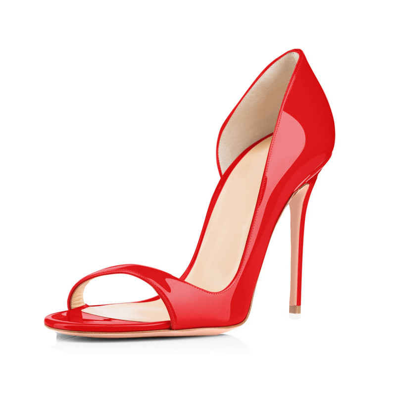Pure Color Gradient Patent Leather Stiletto Shoes LadyShow.Store