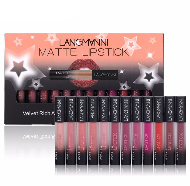 Matte Lipstick Waterproof Long-lasting Velvet Lipstick Set LadyShow.Store
