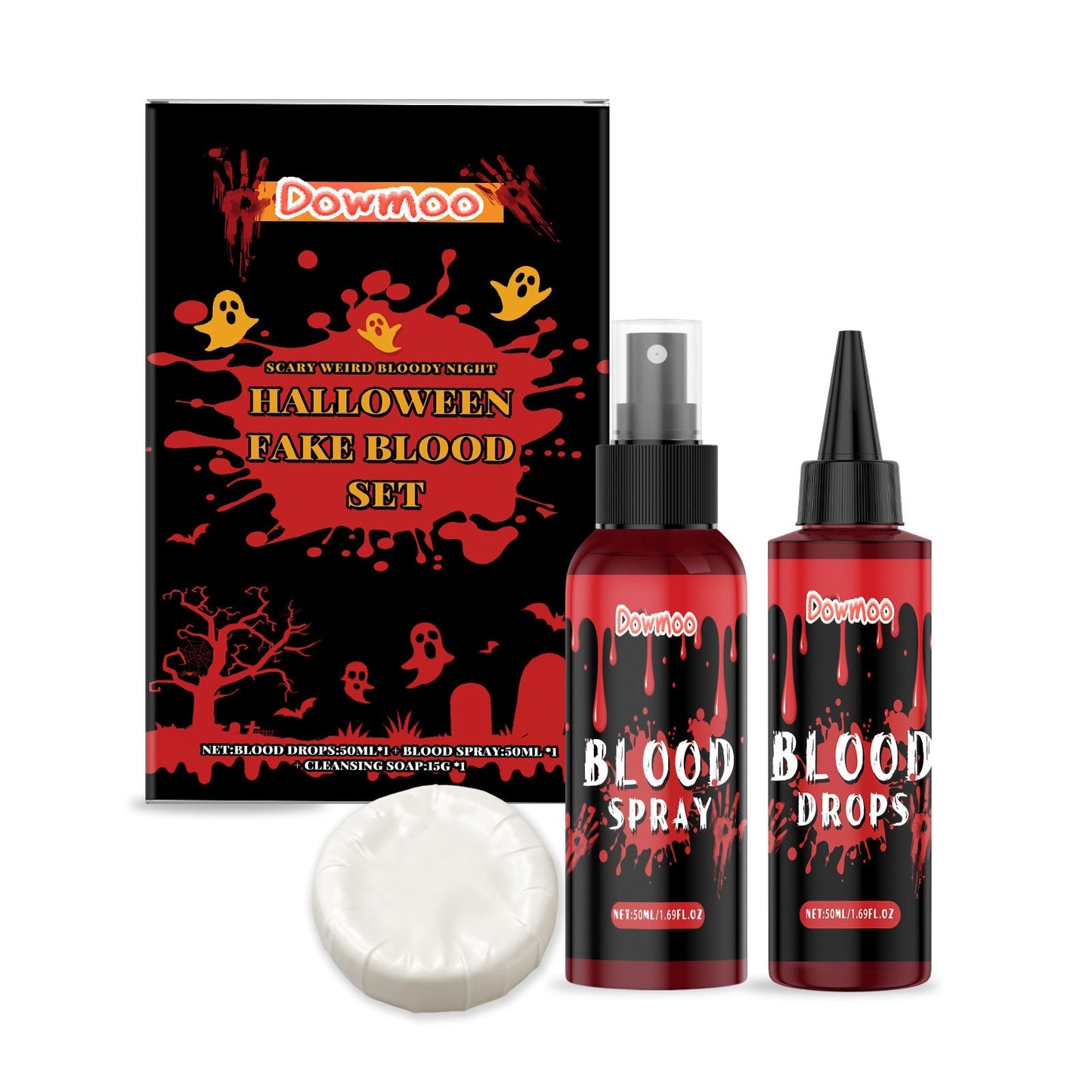 3-piece Set Washable Simulation Fake Blood Filming Horror Realistic Special Effects Makeup Set LadyShow.Store