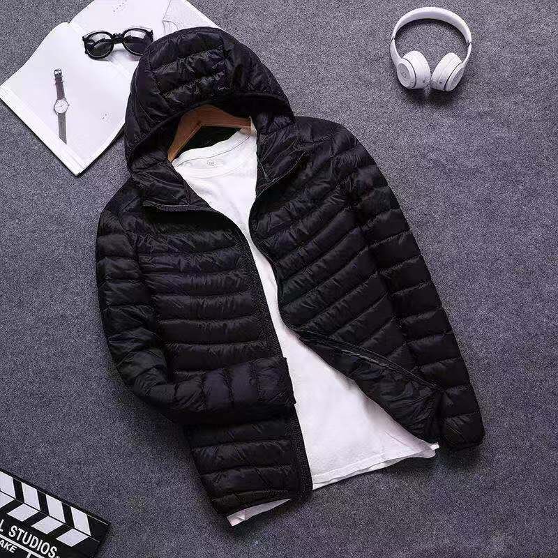 Men's Lightweight Cotton-Padded Jacket with Hood Pi-Mart