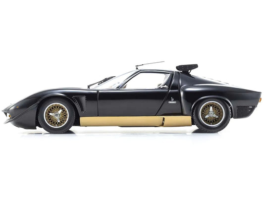 Lamborghini Miura SVR Black and Gold 1/18 Model Car by Kyosho