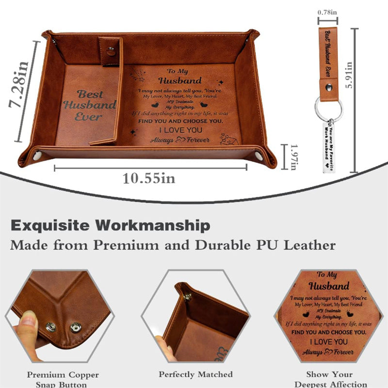 Father's Day Gift Decorative Tray Household Four-corner Folding CJD