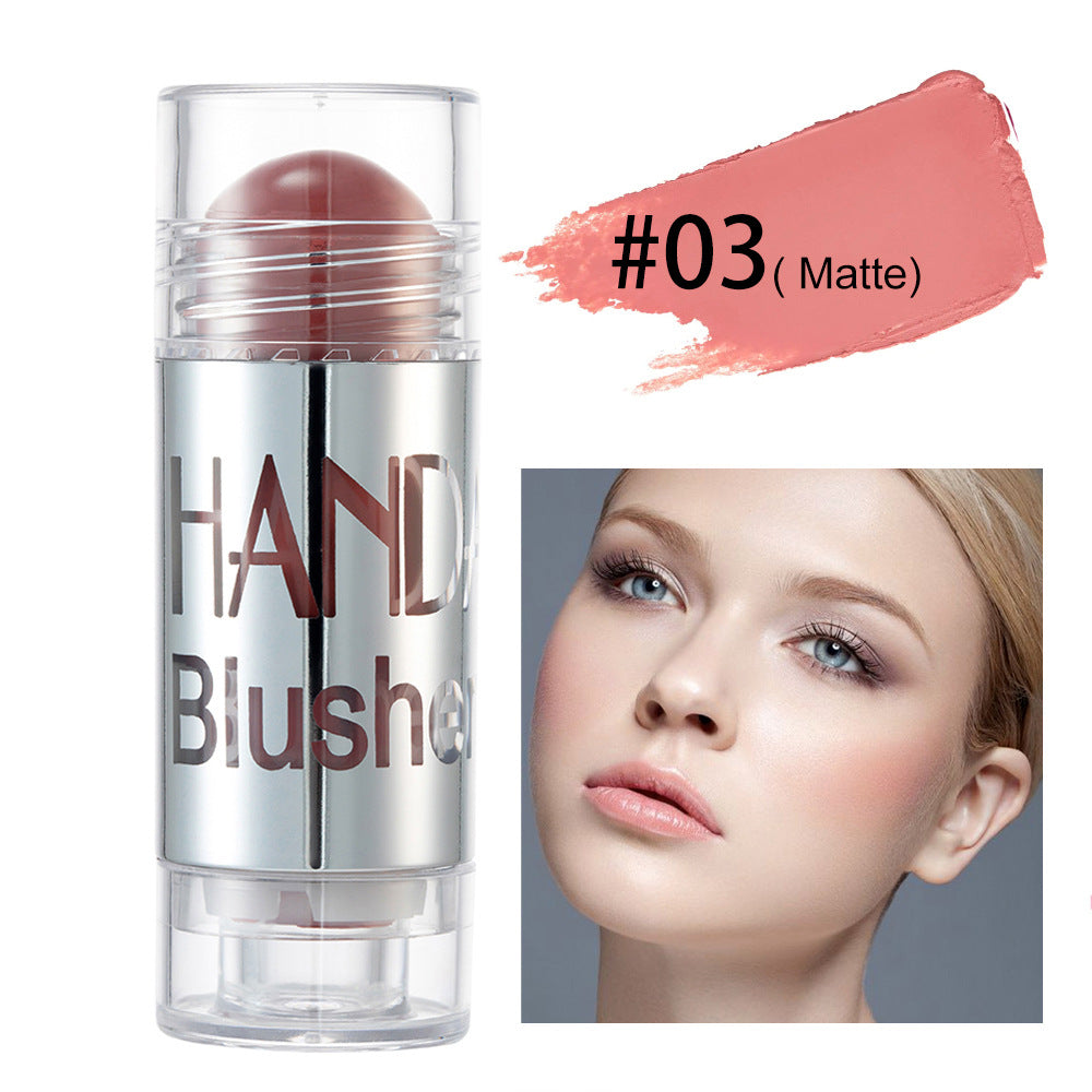 Cheek Blusher Shimmer Blush Stick Face Makeup Highlighter Bronzer Contour Cream Long-lasting Facial Make Up Cosmetics CJD