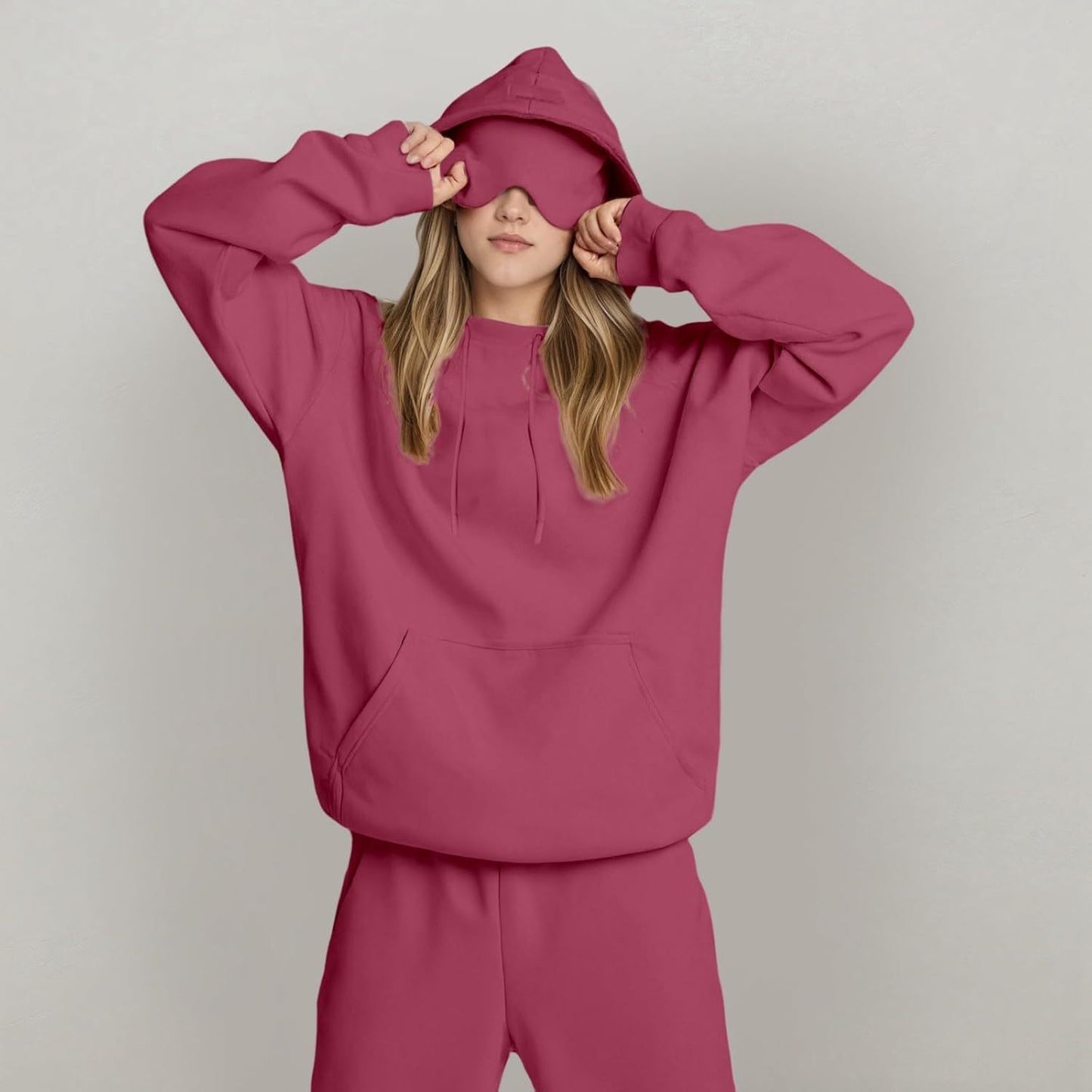 Women's Fashion Solid Color Hooded Top LadyShow.Store