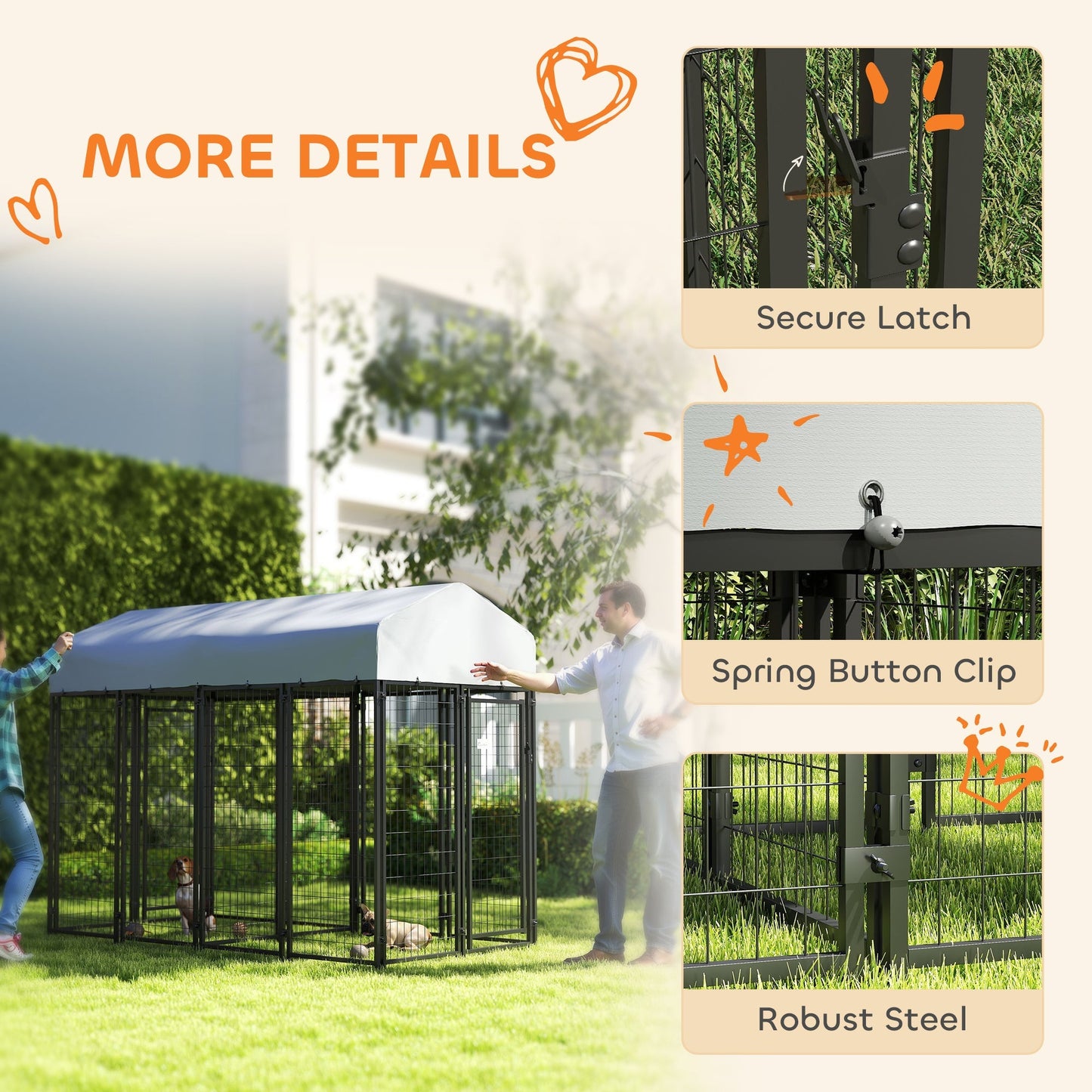 Outdoor Dog Kennel with Two-Room Design Best YouTube Store