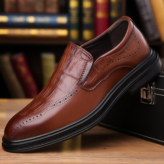 Mens Casual British-style Pointed Leather Shoes Best YouTube Store