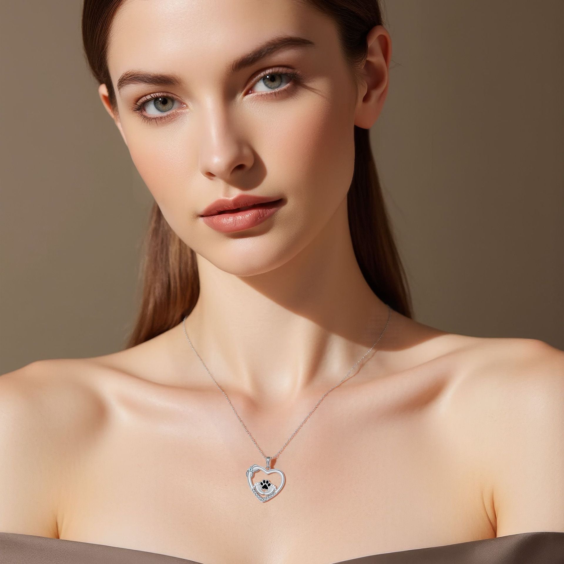 Little Feet Dog Paw Print Design Necklace Female Personality Simple Jewelry LadyShow.Store