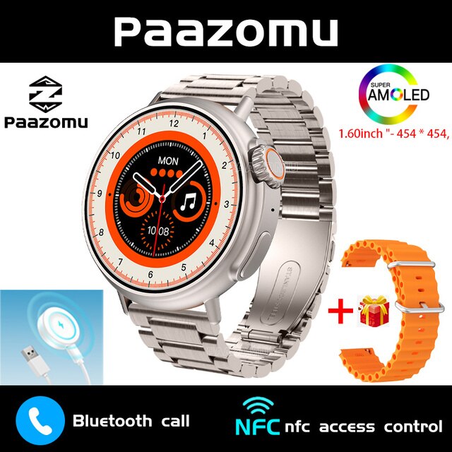 AMOLED 1.6 Inch Smart Watch for Men, Women and Kids