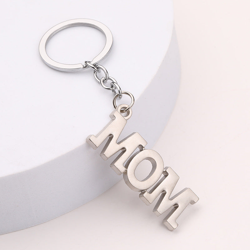 Creative Father Mother's Day Gift Zinc Alloy Letter Keychain CJD