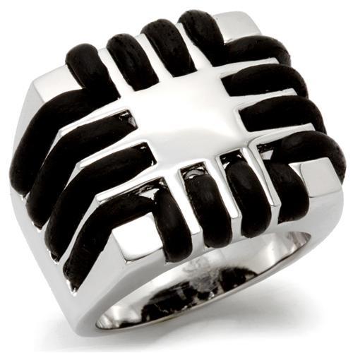 0W123 - Rhodium Brass Ring with No Stone Alamode
