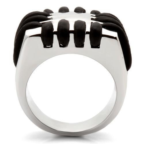 0W123 - Rhodium Brass Ring with No Stone Alamode