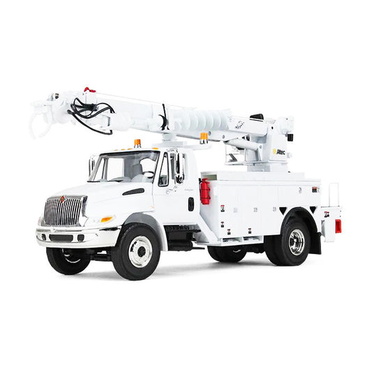 International DuraStar Truck with Digger Derrick Body "Altec" White 1/34 Diecast Model by First Gear-1