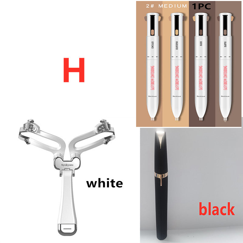 Eyebrow Shaping Set 3 In 1 Foldable Adjustable Eyebrow Stencil For Perfect Brows Shapes Makeup LadyShow.Store