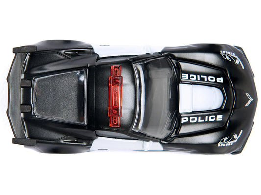 Chevrolet Corvette ZR1 Police Car Black and White Diecast Model Car by Siku-1