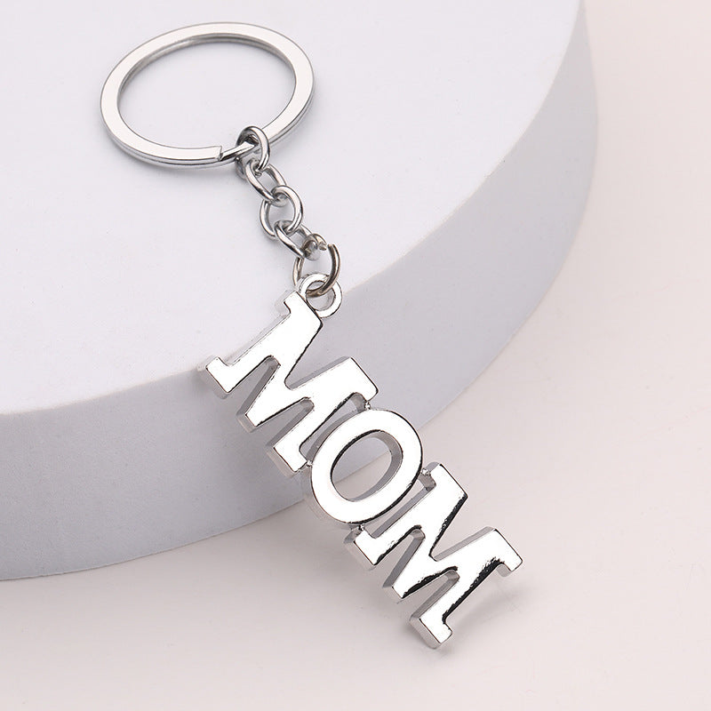 Creative Father Mother's Day Gift Zinc Alloy Letter Keychain CJD