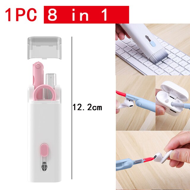Multifunctional Cleaner Kit for Airpods Earbuds Cleaning Pen brush Bluetooth Earphones Case Cleaning Tools with Storage Box