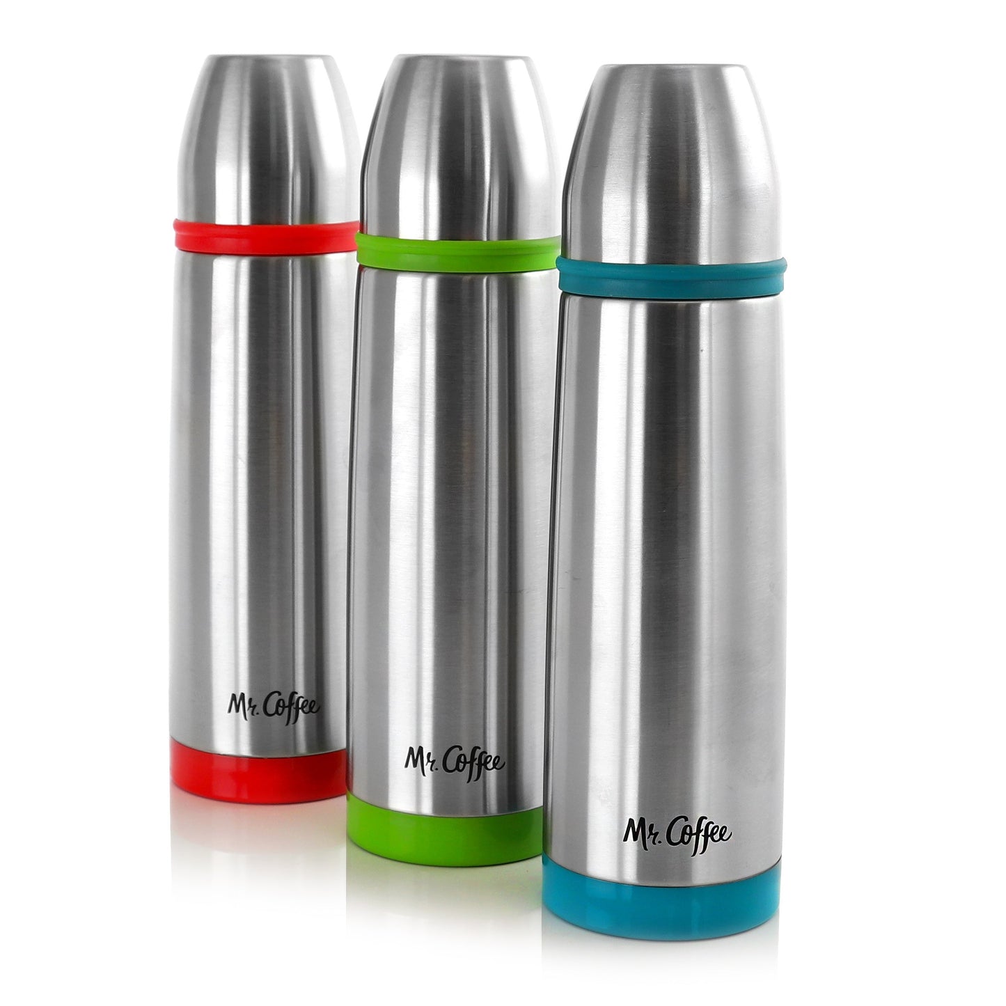 Mr. Coffee Altona 3 Piece 27 Ounce Stainless Steel Thermal Travel Bottles in Assorted Colors W2B