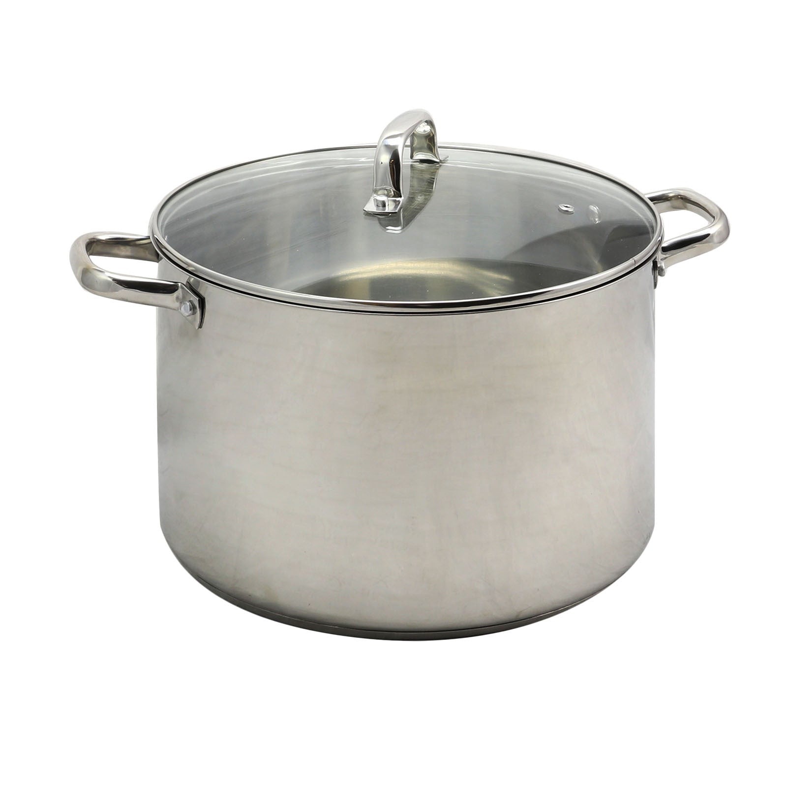 Oster Adenmore 16 Quart Stainless Steel Stock Pot With Tempered Glass Lid W2B