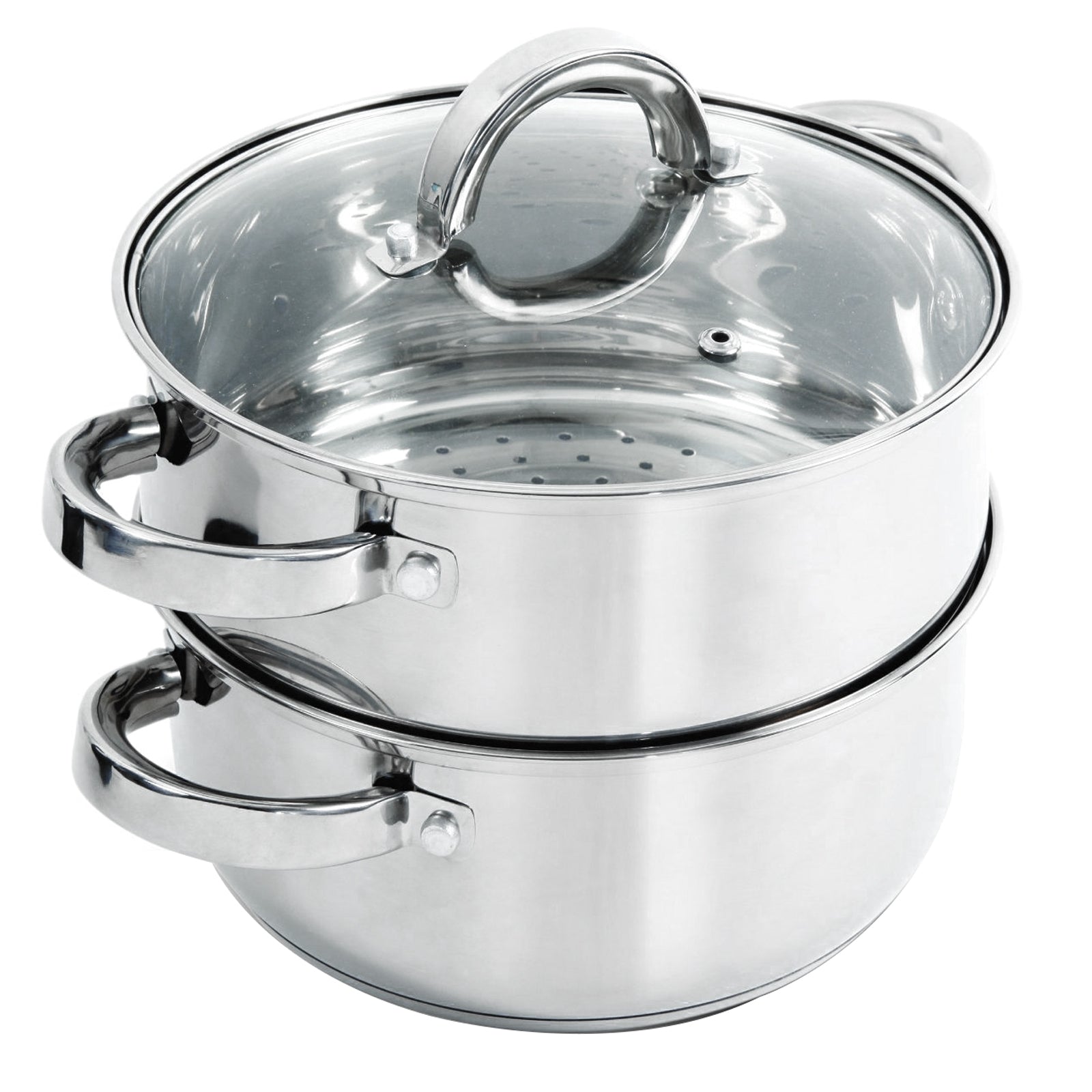 Oster Hali 3-Piece Stainless Steel Steamer Set With Lid W2B