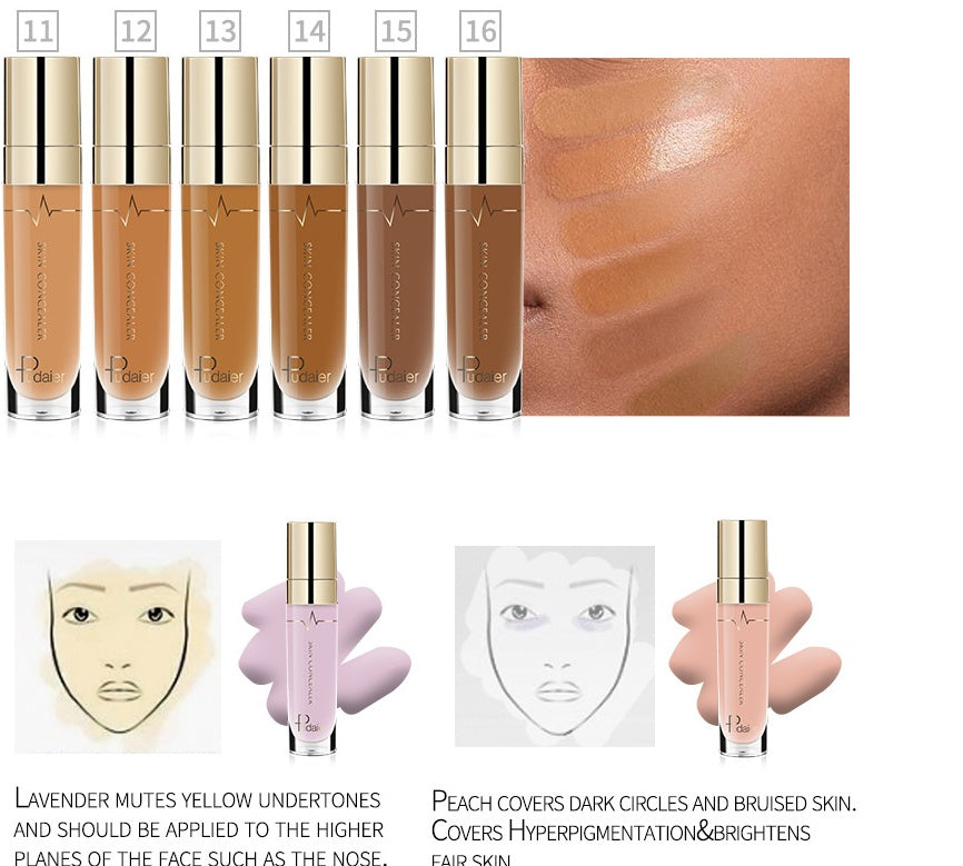 Pudaier foundation Professional Moisturizer Face Base MakeUp Long Lasting Convenient Concealer Makeup Cosmetic Concealer CJD
