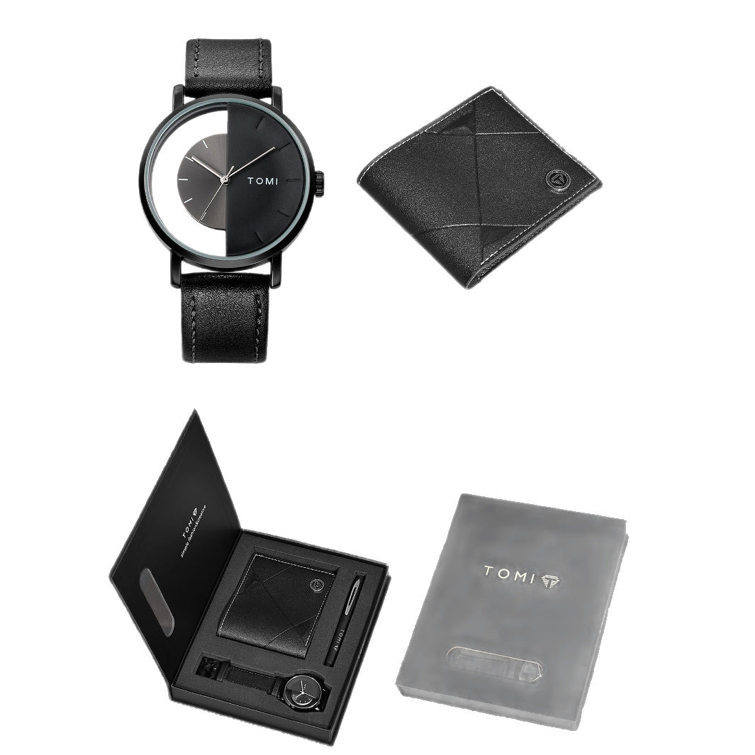 Men's Business Wallet Quartz Watch Set Best YouTube Store
