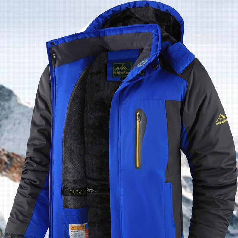 Winter Men's Fleece-lined Thick Outdoor Jacket CJD