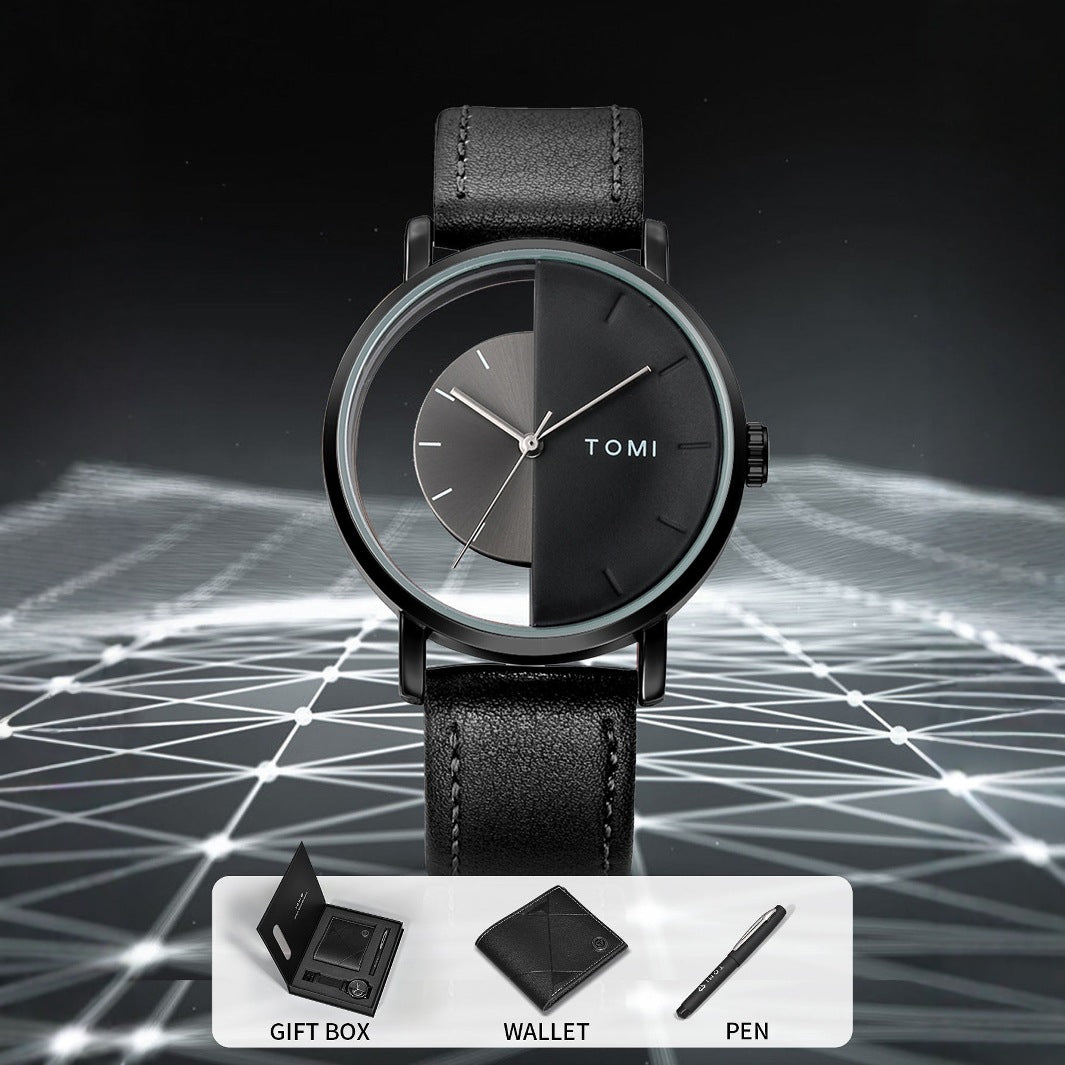 Men's Business Wallet Quartz Watch Set