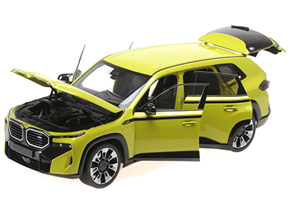 2023 BMW XM Yellow with Black Stripes 1/18 Diecast Model Car by Minichamps-2