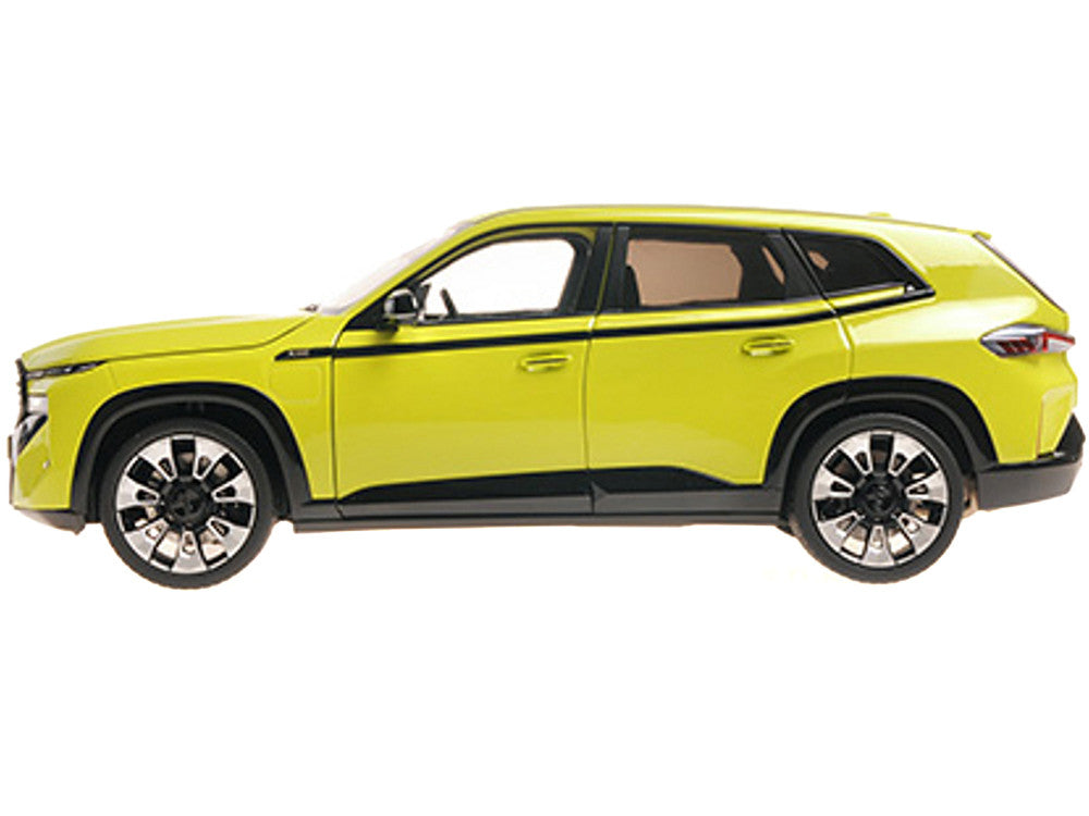 2023 BMW XM Yellow with Black Stripes 1/18 Diecast Model Car by Minichamps-0