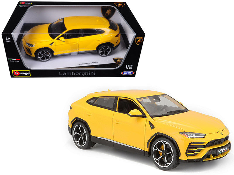 Lamborghini Urus Yellow 1/18 Diecast Model Car by Bburago Bburago