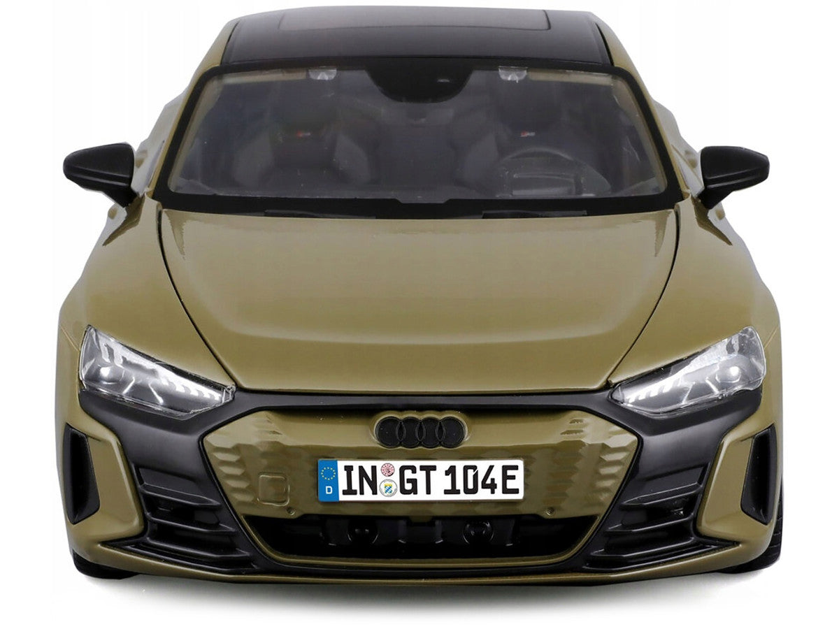 2022 Audi RS e-tron GT Dark Green with Sunroof 1/18 Diecast Model Car by Bburago Bburago