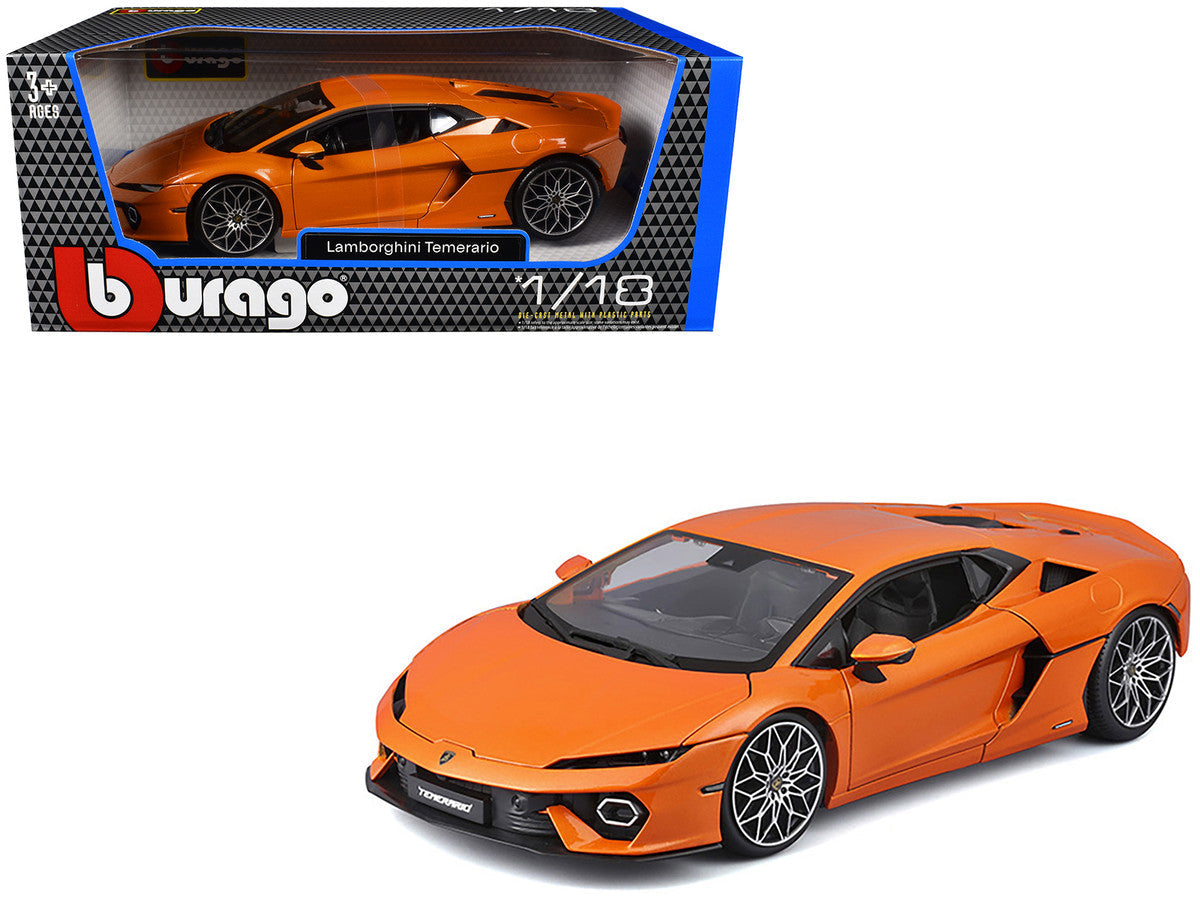 Lamborghini Temerario Orange Metallic 1/18 Diecast Model Car by Bburago Bburago