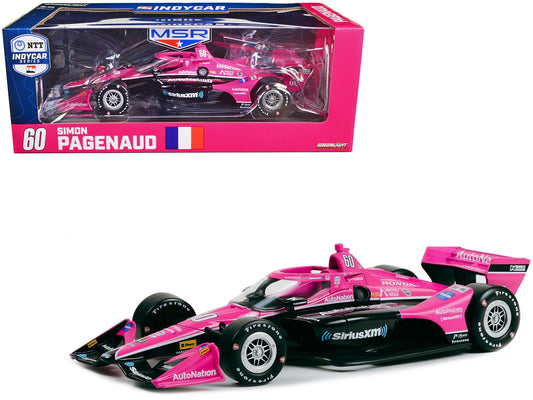 Dallara IndyCar #60 Simon Pagenaud "AutoNation - SiriusXM" Meyer Shank Racing (Road Course Configuration) "NTT IndyCar Series" (2023) 1/18 Diecast Model Car by Greenlight