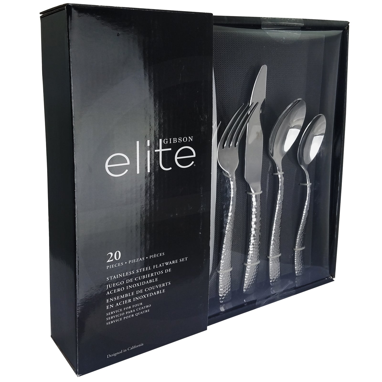 Gibson Elite Ambassador 20 Piece Stainless Steel Flatware Set W2B