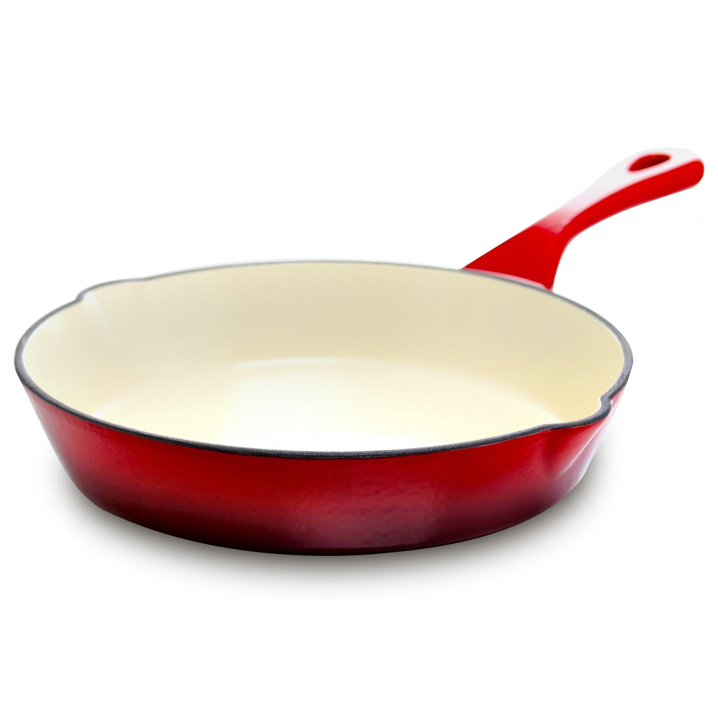 Crock Pot Artisan 8 in. Round Enameled Cast Iron Skillet in Scarlet Red W2B
