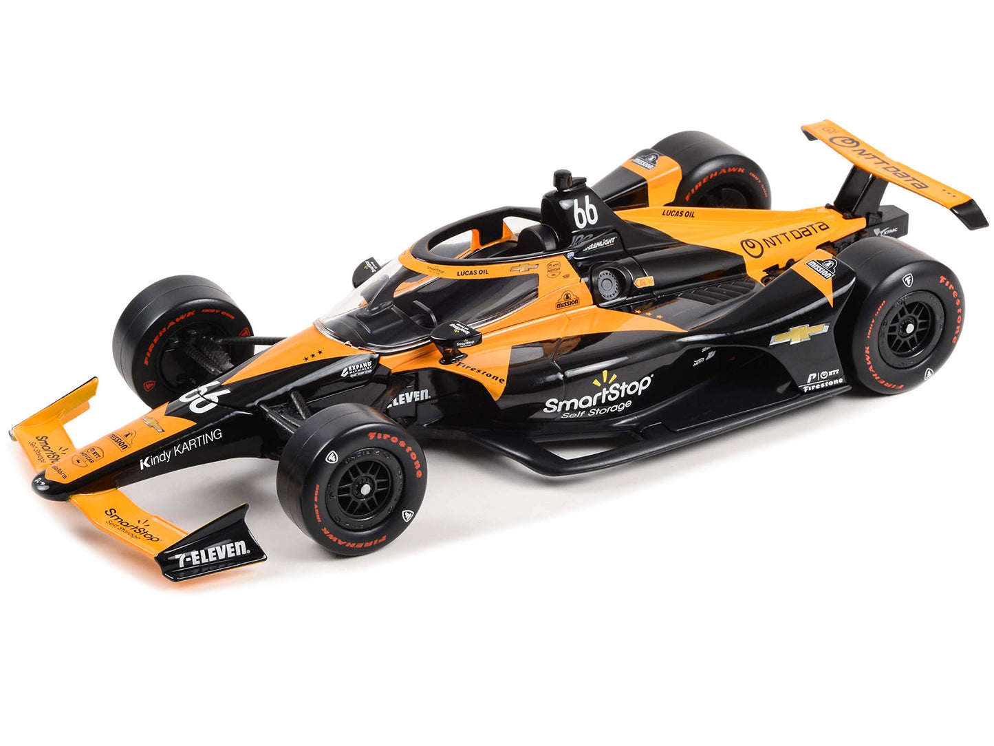 Dallara IndyCar #66 Tony Kanaan "SmartStop Self Storage" Arrow McLaren "Final Indianapolis 500 Start" "NTT IndyCar Series" (2023) 1/18 Diecast Model Car by Greenlight