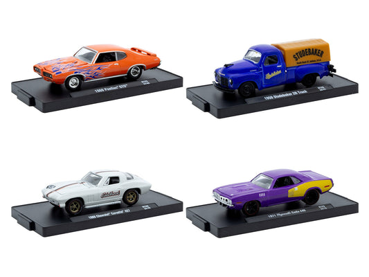 "Auto-Drivers" Set of 4 pieces in Blister Packs Release 123 Limited Edition to 9600 pieces Worldwide 1/64 Diecast Model Cars by M2 Machines