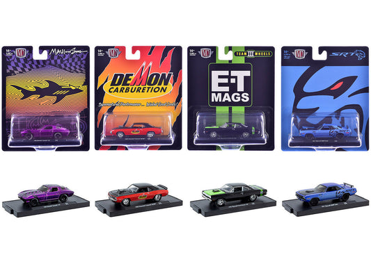 "Auto-Drivers" Set of 4 pieces in Blister Packs Release 128 Limited Edition to 9600 pieces Worldwide 1/64 Diecast Model Cars by M2 Machines M2