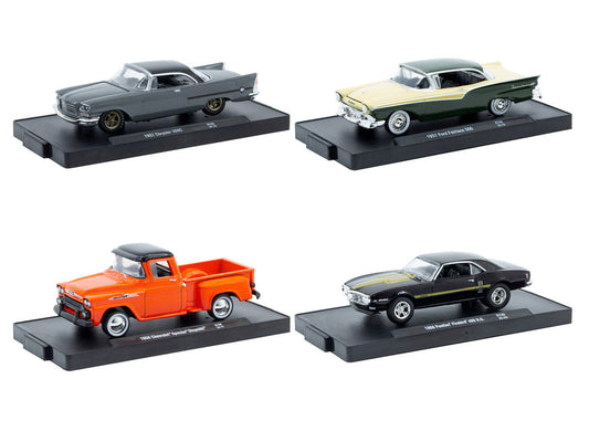"Auto-Drivers" Set of 4 pieces in Blister Packs Release 130 Limited Edition to 9600 pieces Worldwide 1/64 Diecast Model Cars by M2 Machines M2