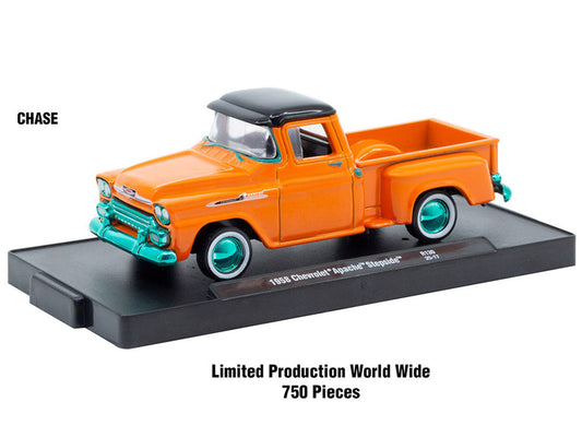 "Auto-Drivers" Set of 4 pieces in Blister Packs Release 130 Limited Edition to 9600 pieces Worldwide 1/64 Diecast Model Cars by M2 Machines M2