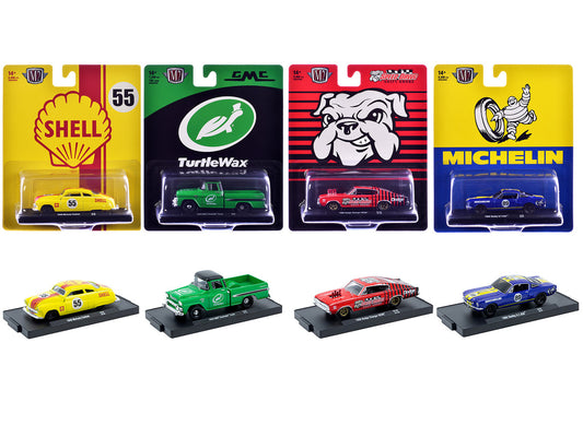"Auto-Drivers" Set of 4 pieces in Blister Packs Release 132 Limited Edition to 8000 pieces Worldwide 1/64 Diecast Model Cars by M2 Machines-0