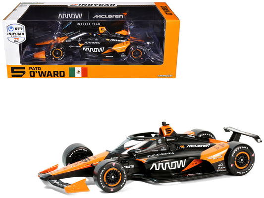 Dallara IndyCar #5 Pato O'Ward "Arrow" Arrow McLaren "NTT IndyCar Series" (2024) 1/18 Diecast Model Car by Greenlight