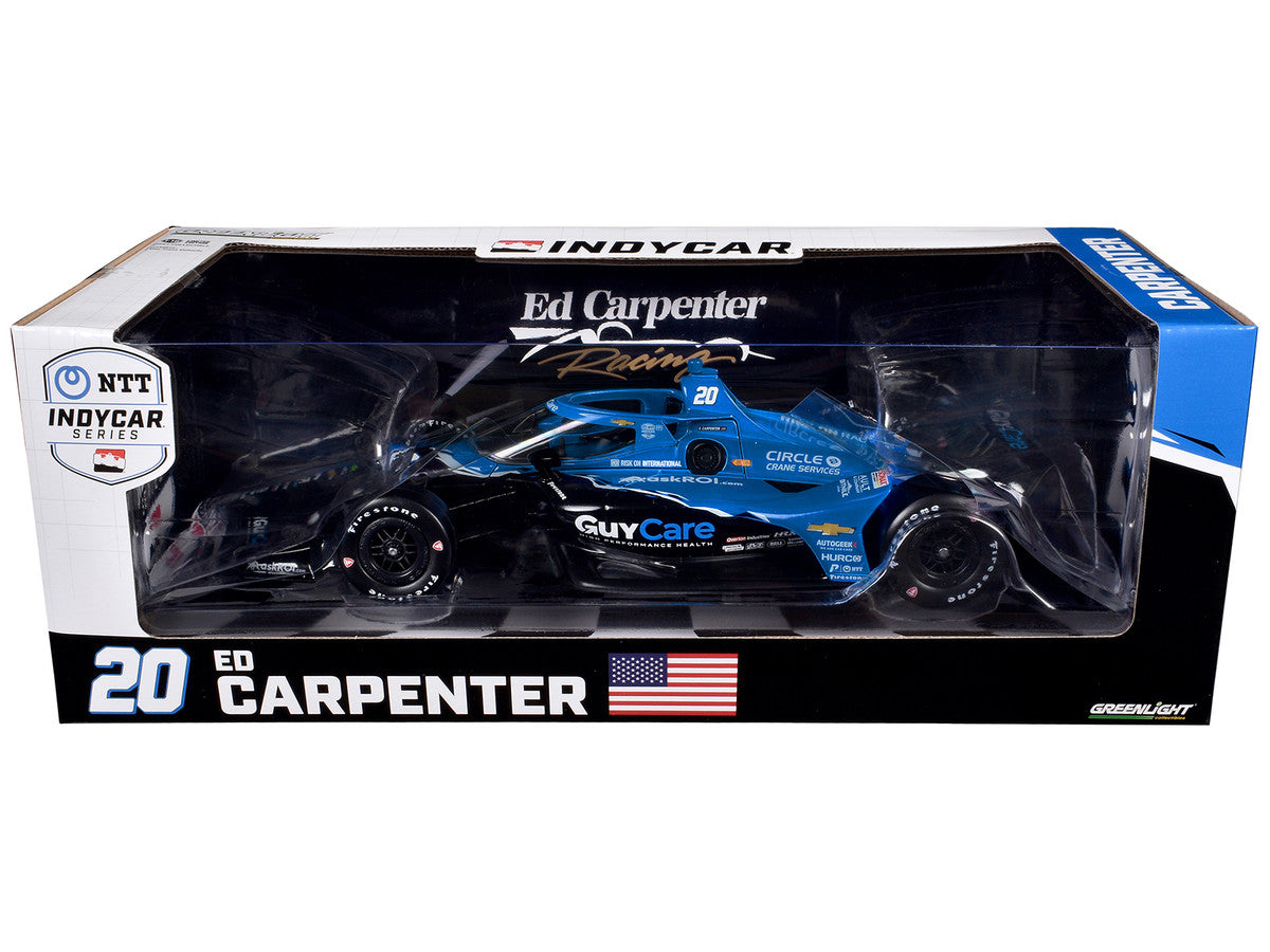 Dallara IndyCar #20 Ed Carpenter "Guy Care" Ed Carpenter Racing "NTT IndyCar Series" (2024) 1/18 Diecast Model Car by Greenlight Greenlight